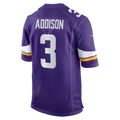 Elroe MN.Vikings #3 Jordan Addison Purple Game Stitched Jerseys