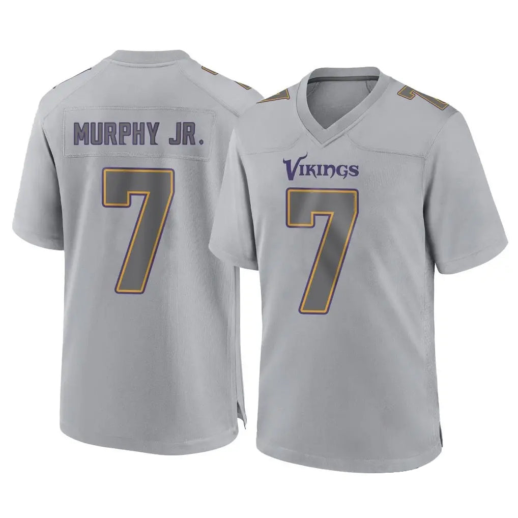 Elroe MN.Vikings #7 Byron Murphy Jr. Player Gray Atmosphere Fashion Home Game Stitched Jerseys