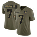 Elroe MN.Vikings #7 Byron Murphy Jr. Player Olive 2025 Salute To Service Limited Game Stitched Jerseys