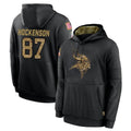 Elroe MN.Vikings #87 T.J. Hockenson Player Black Salute to Service Hoodies Limited Game Stitched Jerseys