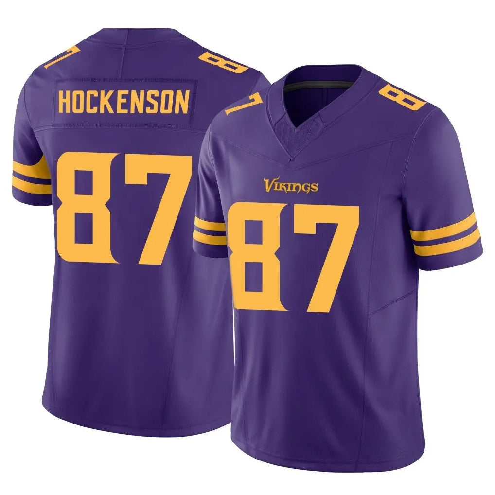 Elroe MN.Vikings #87 T.J. Hockenson Player Purple Limited Alternate Vapor F.U.S.E. Home Game Stitched Jerseys