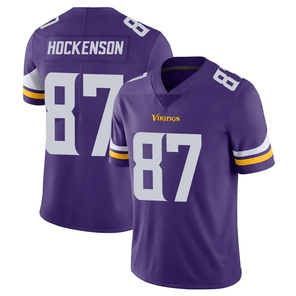 Elroe MN.Vikings #87 T.J. Hockenson Player Purple Limited Vapor Untouchable Home Game Stitched Jerseys