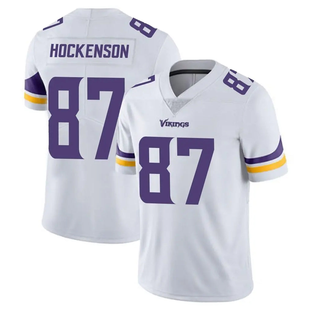 Elroe MN.Vikings #87 T.J. Hockenson Player White Limited Vapor Untouchable Home Game Stitched Jerseys