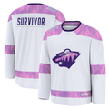 Elroe M.Wild White Hockey Fights Cancer Survivor Practice Jerseys
