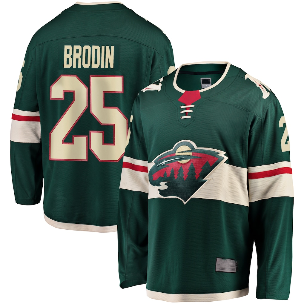 Elroe M.Wild #25 Jonas Brodin Green Breakaway Jerseys