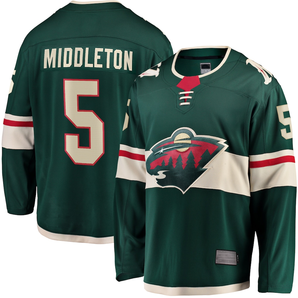 Elroe M.Wild #5 Jake Middleton Green Home Breakaway Player Jerseys