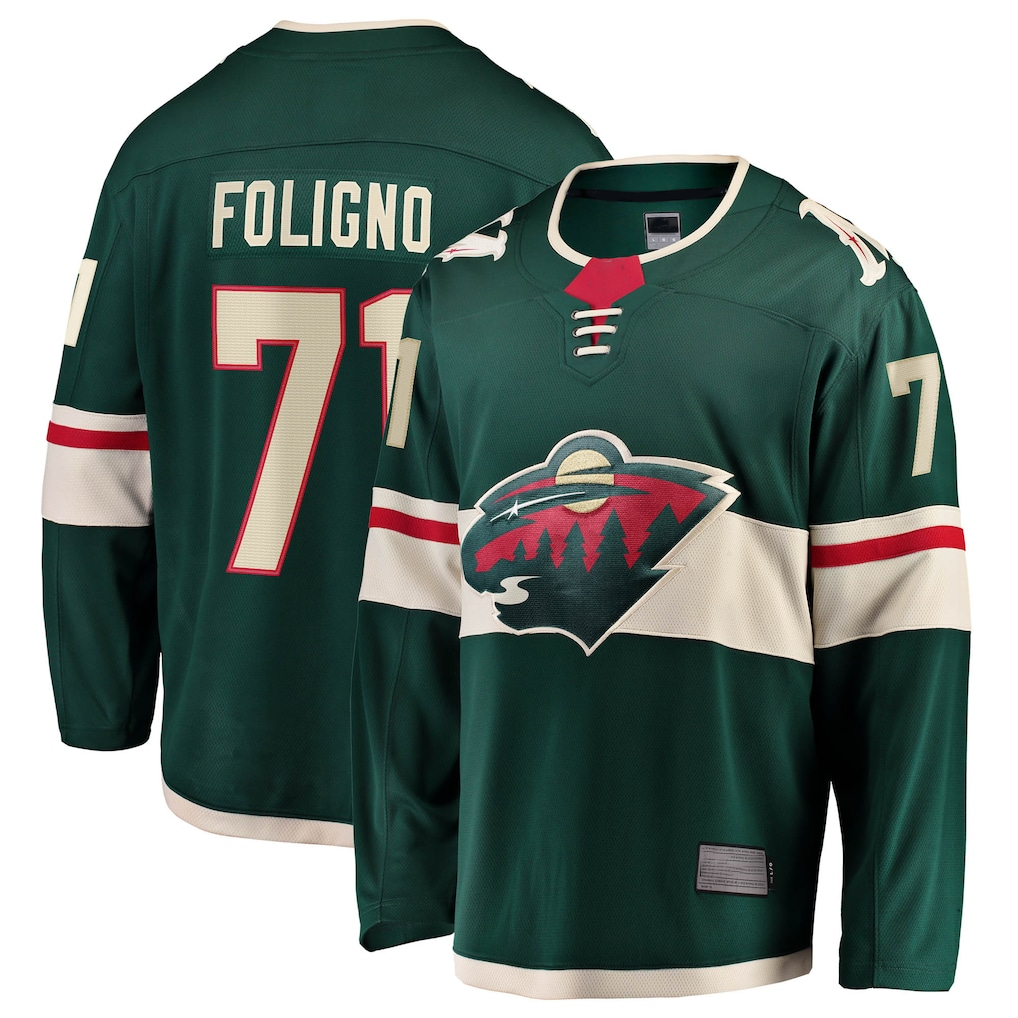 Elroe M.Wild #71 Nick Foligno Green Home Breakaway Jerseys