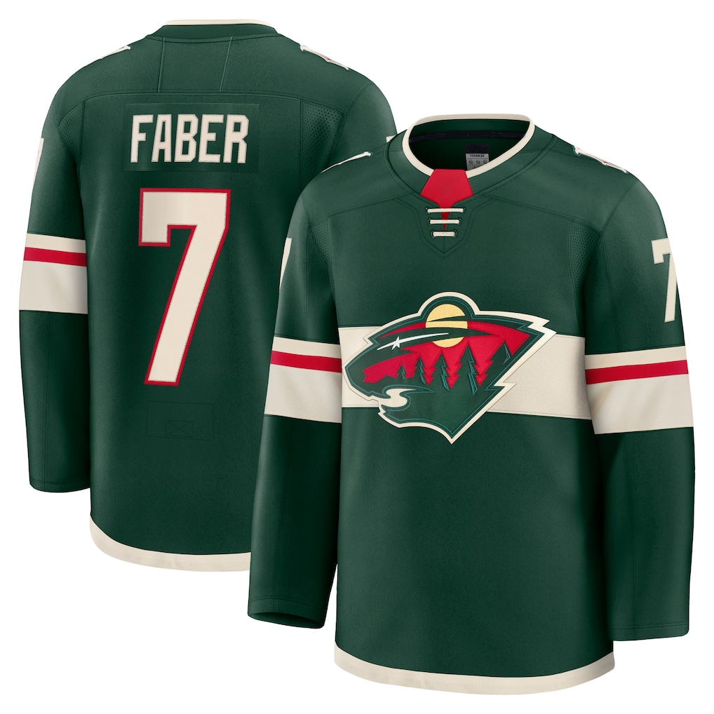 Elroe M.Wild #7 Brock Faber Green Anniversary Premium Jerseys