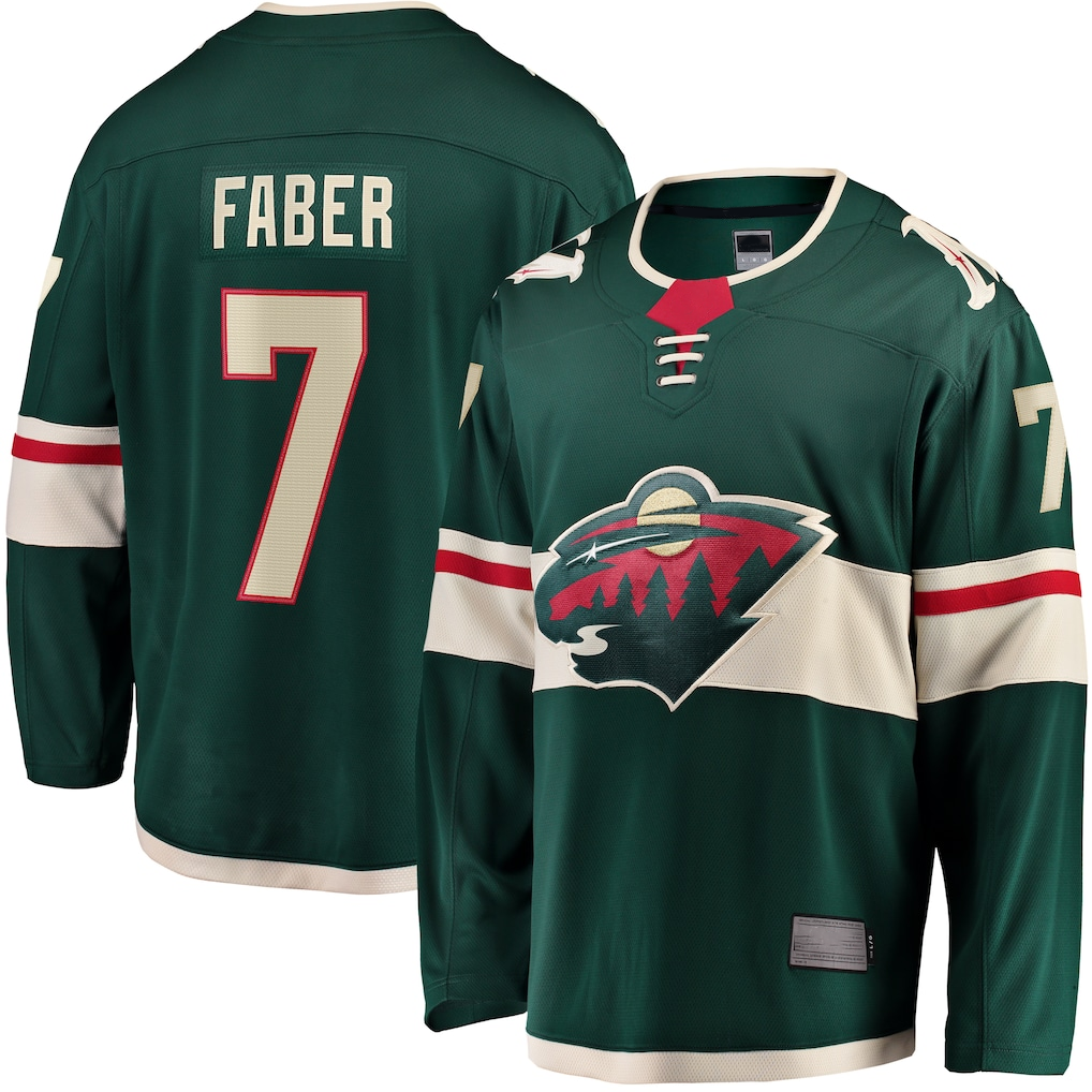 Elroe M.Wild #7 Brock Faber Green Home Breakaway Player Jerseys