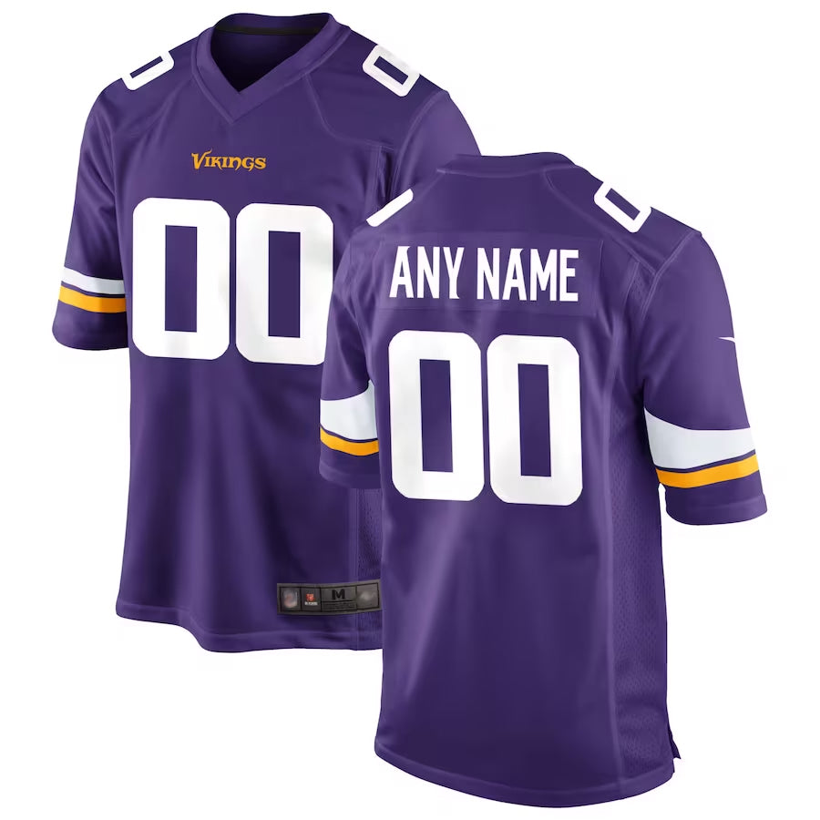 Elroe Custom MN.Vikings Game Home Stitched Jerseys