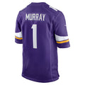 Elroe MN.Vikings #1 Kyler Murray Purple Game Stitched Jerseys