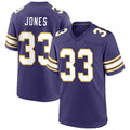 Elroe MN.Vikings #33 Aaron Jones Player Purple Classic Game Stitched Jerseys
