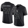 Elroe MN.Vikings #43 Andrew Van Ginkel Player Black REFLECTIVE Limited Stitched Jerseys