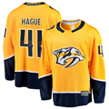 Elroe N.Predators #41 Nicolas Hague Gold Home Breakaway Jerseys
