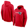 Elroe NE.Patriots Red LOGO Pullover Hoodies Home Game Blank Player Stitched Jerseys