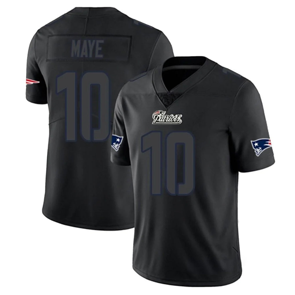 Elroe NE.Patriots #10 Drake Maye Player Black Impact LImited Home Game Stitched Jerseys