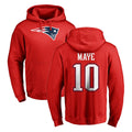 Elroe NE.Patriots #10 Drake Maye Player Red LOGO Pullover Hoodies Home Game Stitched Jerseys