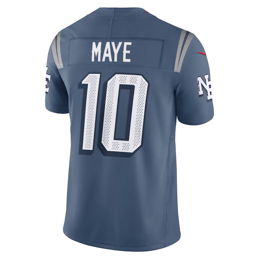 Elroe NE.Patriots #10 Drake Maye Player Storm Blue Rivalries Collection Limited Stitched Jerseys