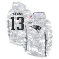 Elroe NE.Patriots #13 Mack Hollins Player Arctic Camo Salute to Service Pullover Hoodies Limited Game Stitched Jerseys