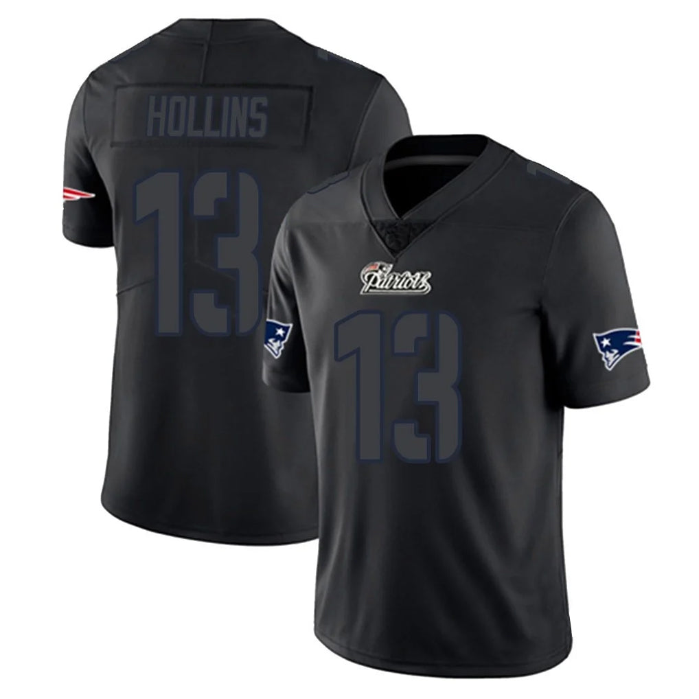 Elroe NE.Patriots #13 Mack Hollins Player Black Impact LImited Home Game Stitched Jerseys