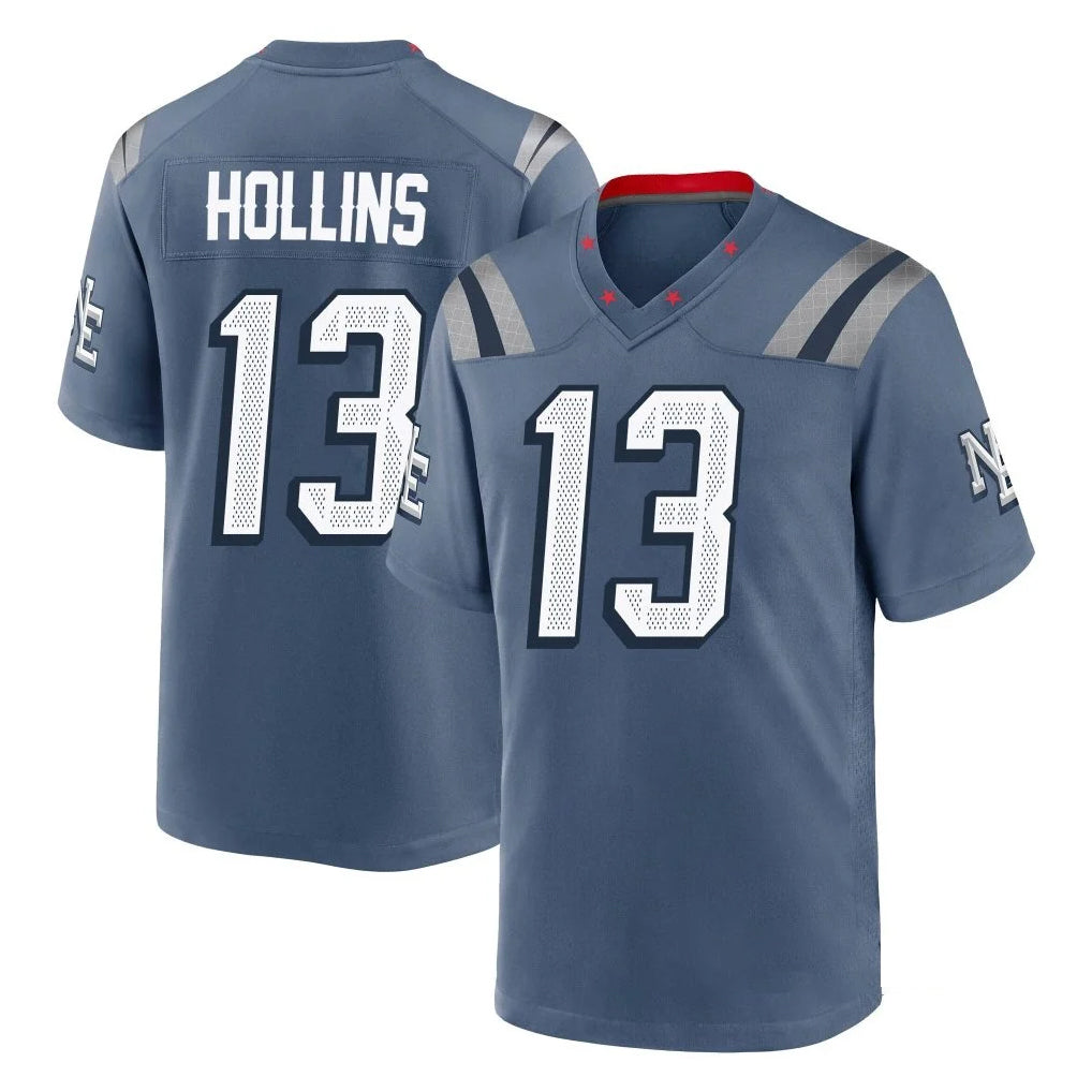 Elroe NE.Patriots #13 Mack Hollins Player Blue Rivalries Collection Home Game Stitched Jerseys