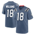 Elroe NE.Patriots #18 Kyle Williams Player Blue Rivalries Collection Home Game Stitched Jerseys