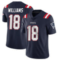 Elroe NE.Patriots #18 Kyle Williams Player Navy Vapor Untouchable Home Game Stitched Jerseys