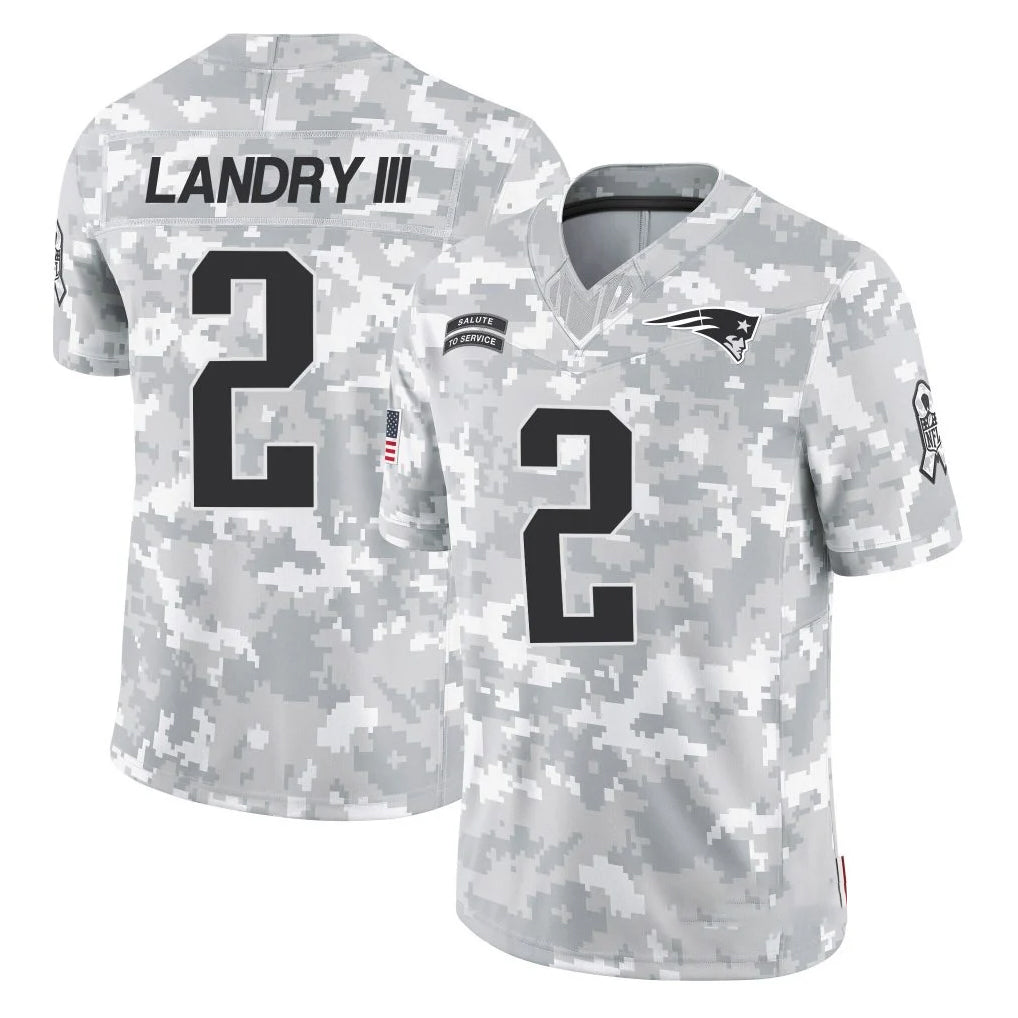 Elroe NE.Patriots #2 Harold Landry III Player Arctic Camo Salute To Service Limited Game Stitched Jerseys