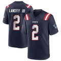 Elroe NE.Patriots #2 Harold Landry III Player Navy Home Game Stitched Jerseys