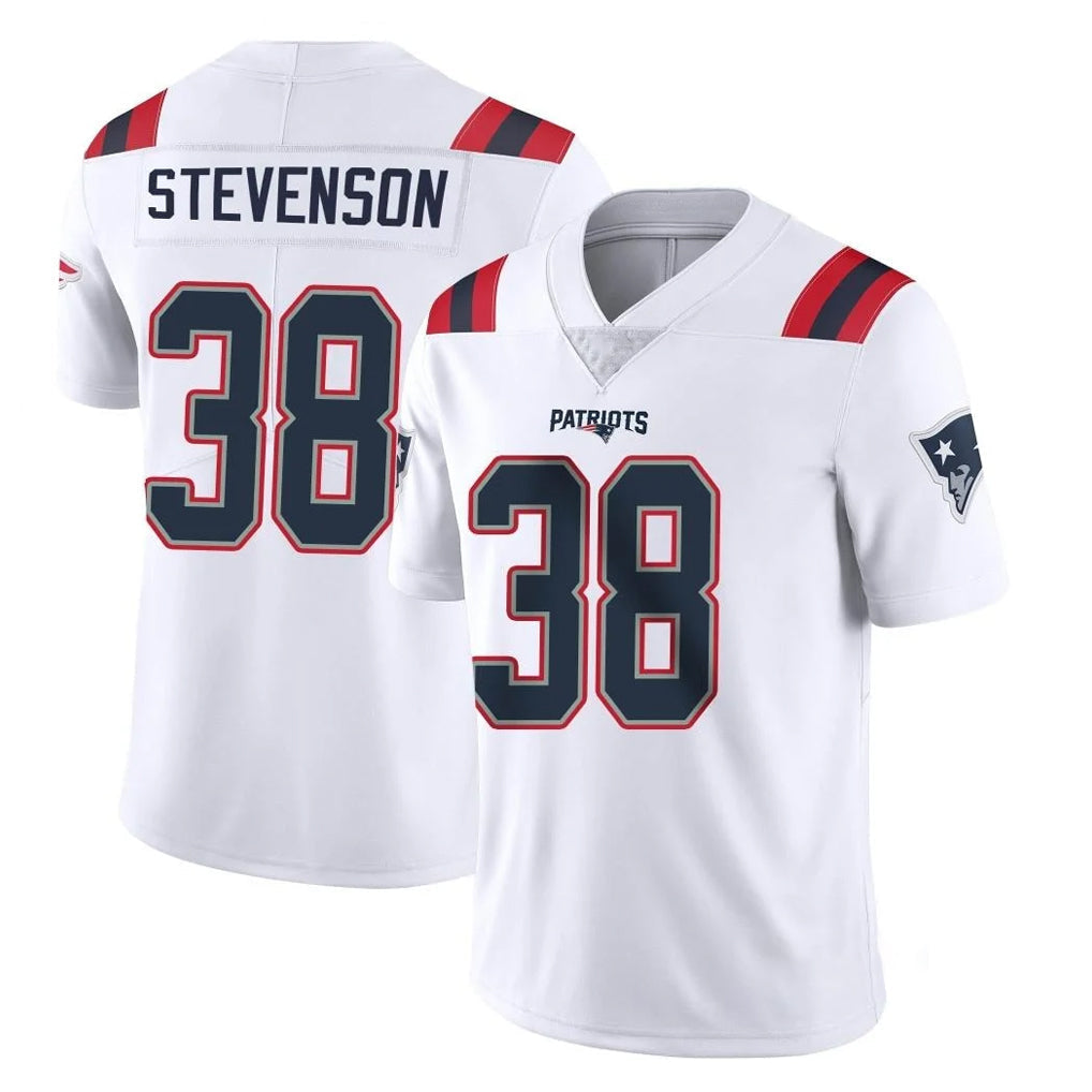 Elroe NE.Patriots #38 Rhamondre Stevenson Player White Vapor Untouchable Home Game Stitched Jerseys