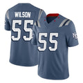 Elroe NE.Patriots #55 Jared Wilson Player Blue Limited Rivalries Collection Home Game Stitched Jerseys