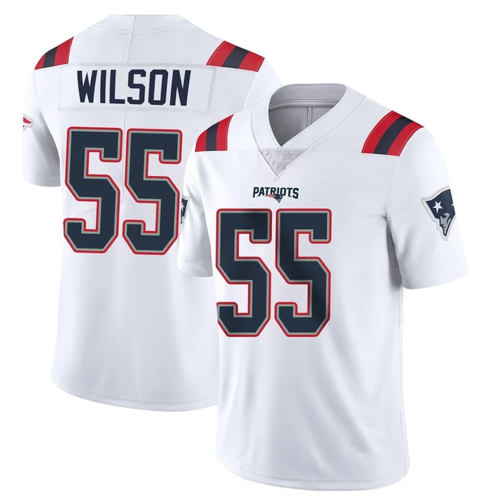 Elroe NE.Patriots #55 Jared Wilson Player White Vapor Untouchable Home Game Stitched Jerseys