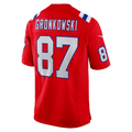 Elroe NE.Patriots #87 Rob Gronkowski Red Alternate Retired Player Game Stitched Jerseys