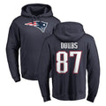 Elroe NE.Patriots #87 Romeo Doubs Player Navy LOGO Pullover Hoodies Home Game Stitched Jerseys