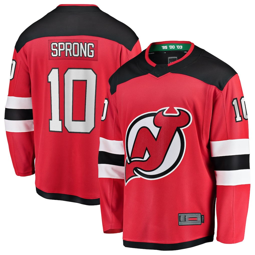 Elroe N.Jersey Devils #10 Daniel Sprong Red Home Breakaway Jerseys