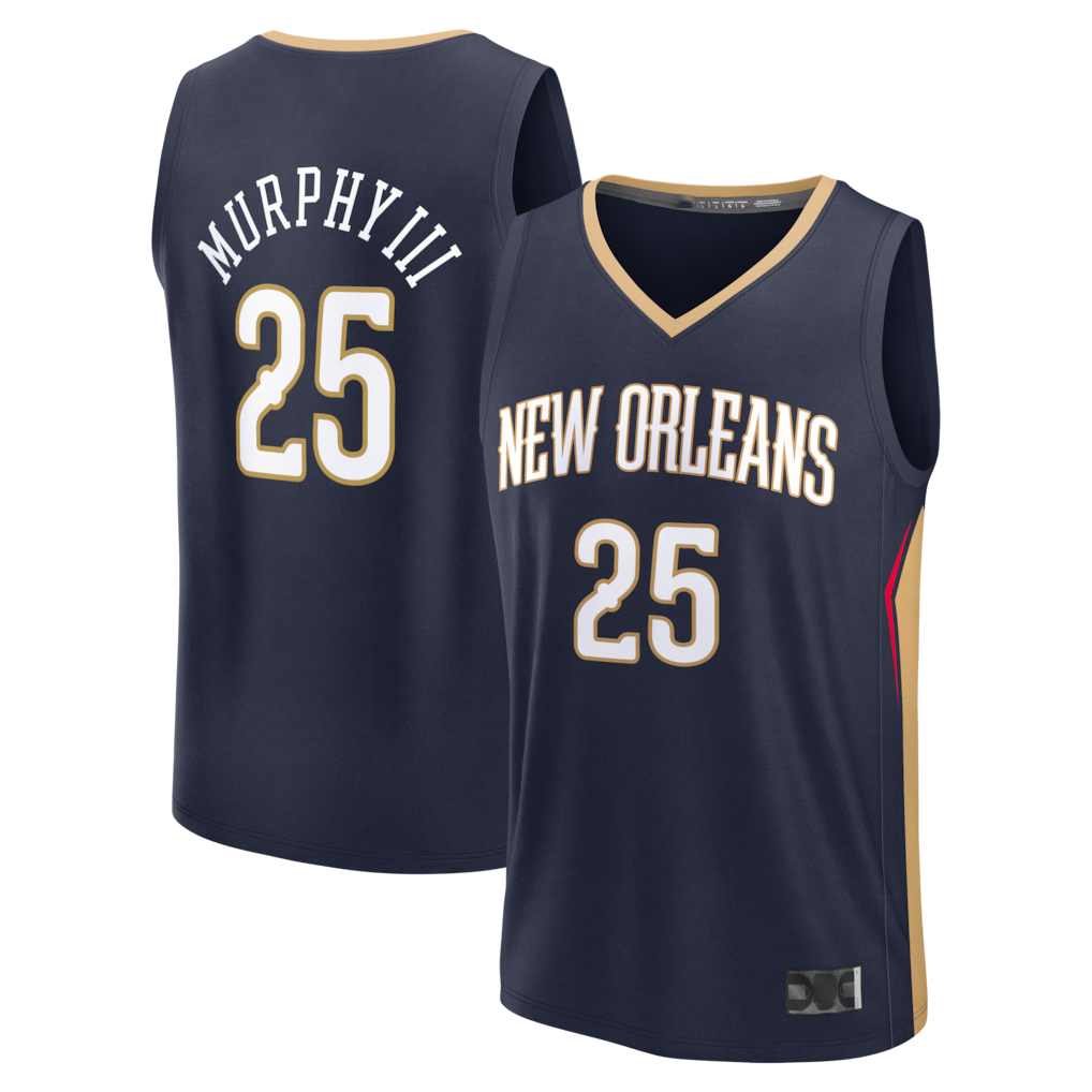 Elroe NO.Pelicans #25 Trey Murphy III Navy Fast Break Replica Stitched Jerseys- Icon Edition