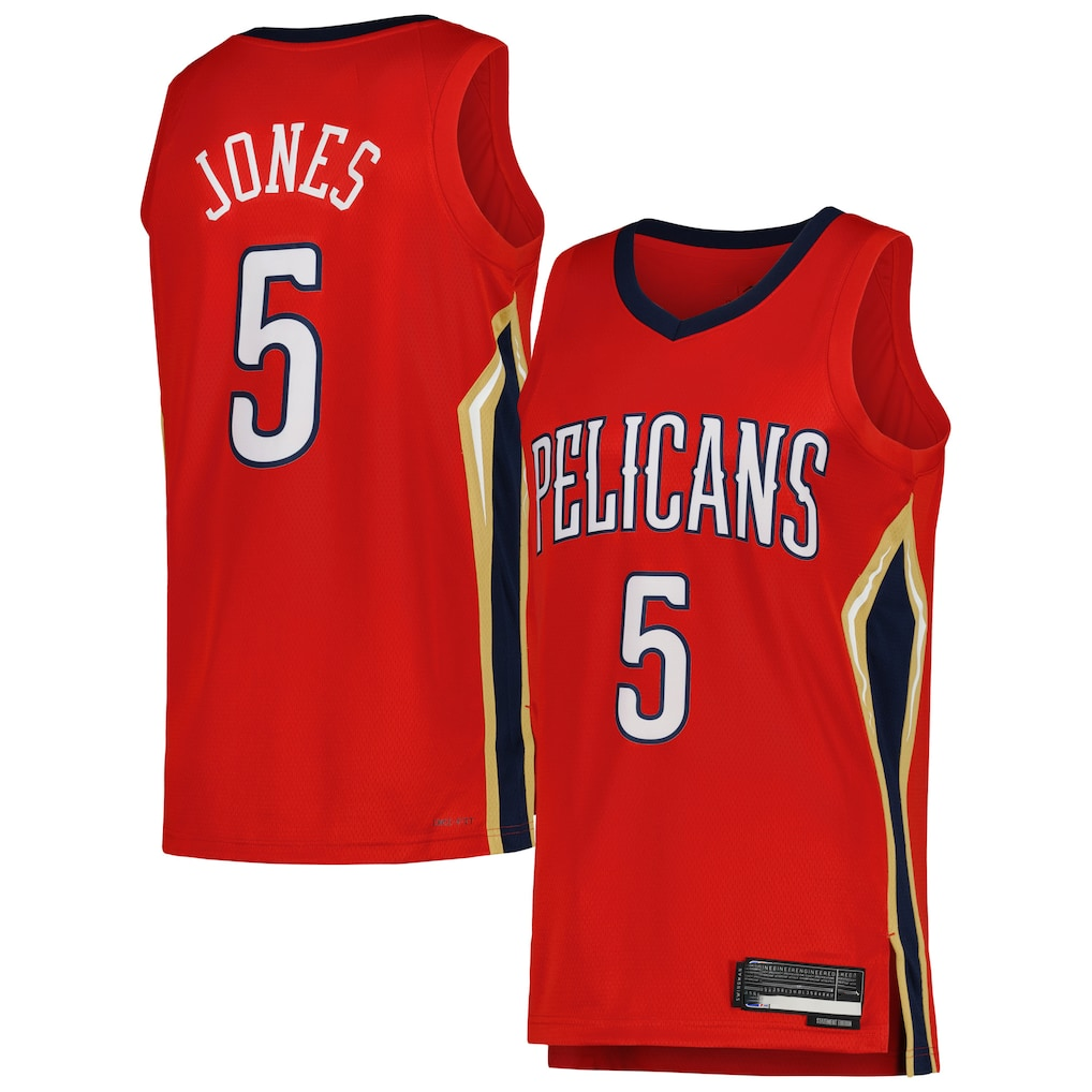 Elroe NO.Pelicans #5 Herbert Jones Red Swingman Stitched Jerseys- Statement Edition