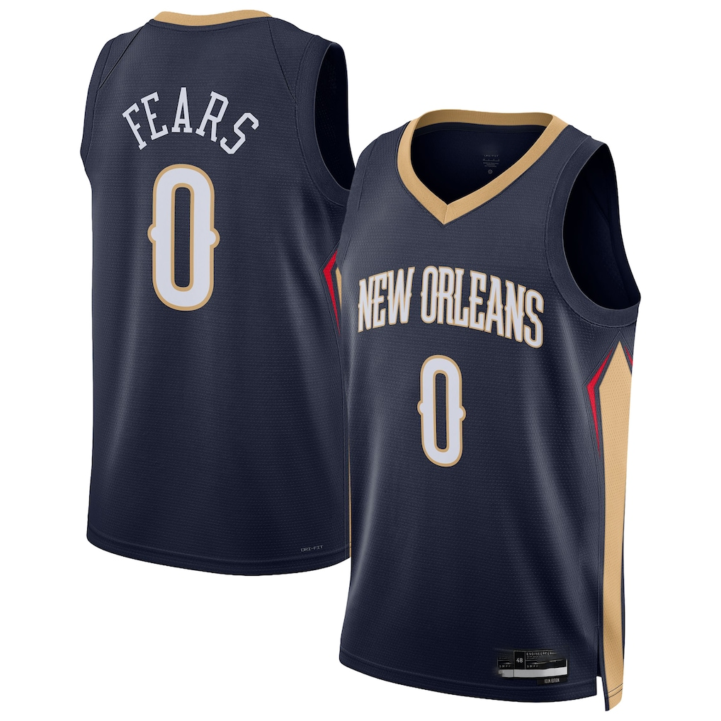 Elroe NO.Pelicans #0 Jeremiah Fears Navy Swingman Stitched Jerseys- Icon Edition