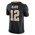 Elroe NO.Saints #12 Chris Olave Player Black Alternate Vapor F.U.S.E. Limited Stitched Jerseys