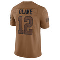 Elroe NO.Saints #12 Chris Olave Player Brown Salute To Service Limited Stitched Jerseys