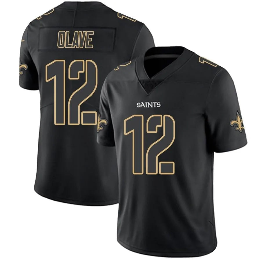 Elroe NO.Saints #12 Chris Olave Player Limited Black Impact Stitched Jerseys
