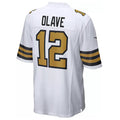 Elroe NO.Saints #12 Chris Olave Player White Alternate Game Stitched Jerseys