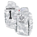 Elroe NO.Saints #1 Kool-Aid McKinstry Player Arctic Camo Salute to Service Pullover Hoodies Limited Game Stitched Jerseys