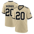 Elroe NO.Saints #20 Pete Werner Player Gold Home Game Stitched Jerseys