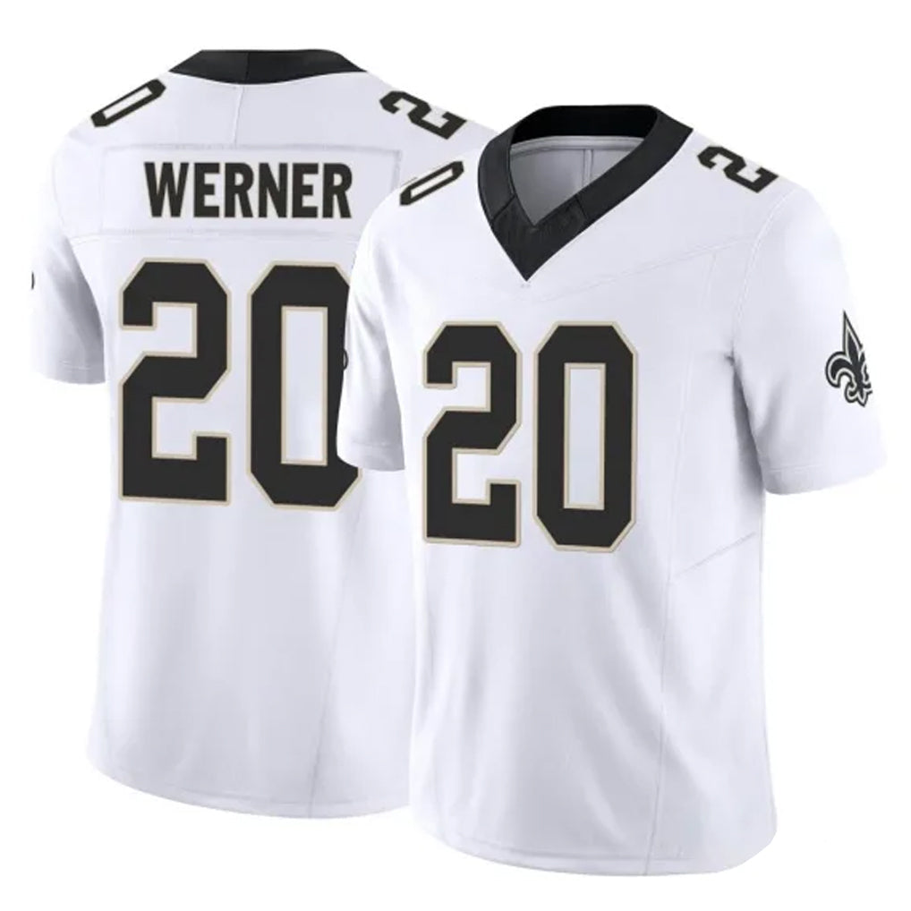 Elroe NO.Saints #20 Pete Werner Player White Limited Vapor F.U.S.E. Home Game Stitched Jerseys
