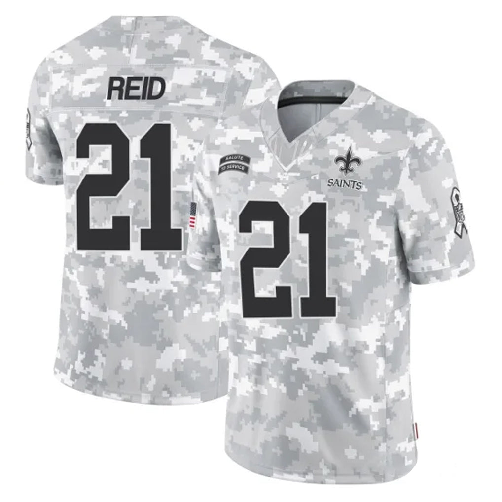 Elroe NO.Saints #21 Justin Reid Player Arctic Camo Salute To Service Limited Game Stitched Jerseys