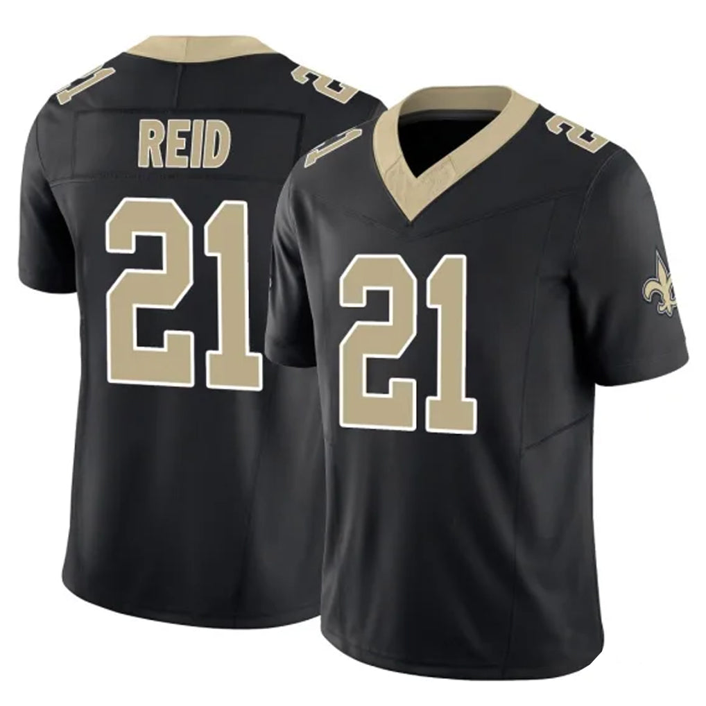 Elroe NO.Saints #21 Justin Reid Player Black Limited Vapor F.U.S.E. Home Game Stitched Jerseys