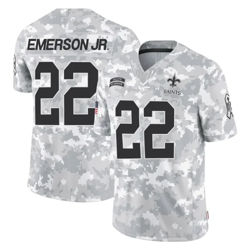 Elroe NO.Saints #22 Martin Emerson Jr. Player Arctic Camo Salute To Service Limited Game Stitched Jerseys
