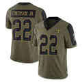 Elroe NO.Saints #22 Martin Emerson Jr. Player Olive Salute To Service Limited Game Stitched Jerseys