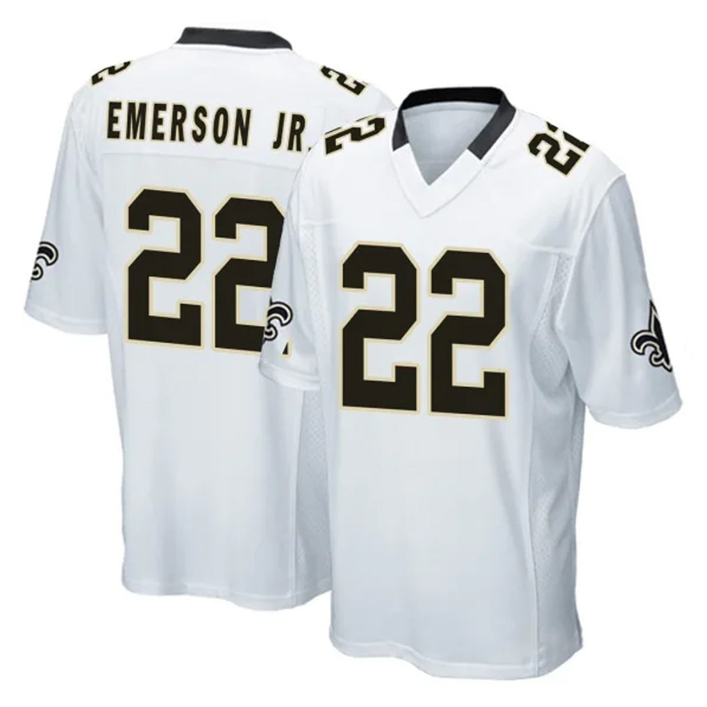 Elroe NO.Saints #22 Martin Emerson Jr. Player White Home Game Stitched Jerseys